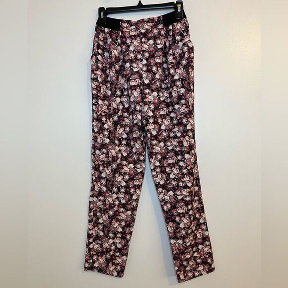 Xhilaration Pink Floral Print Pull On Pants Size Small - Picture 1 of 4